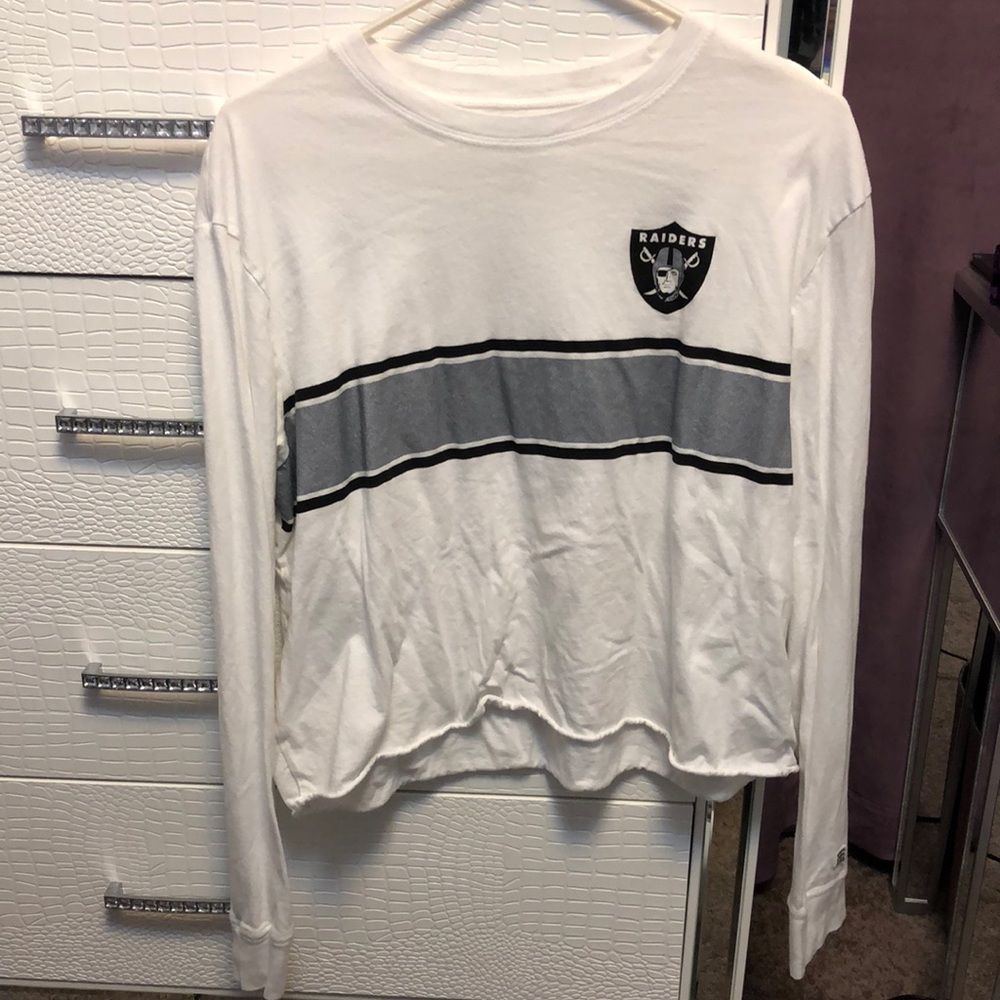 Raiders football cropped long sleeve!